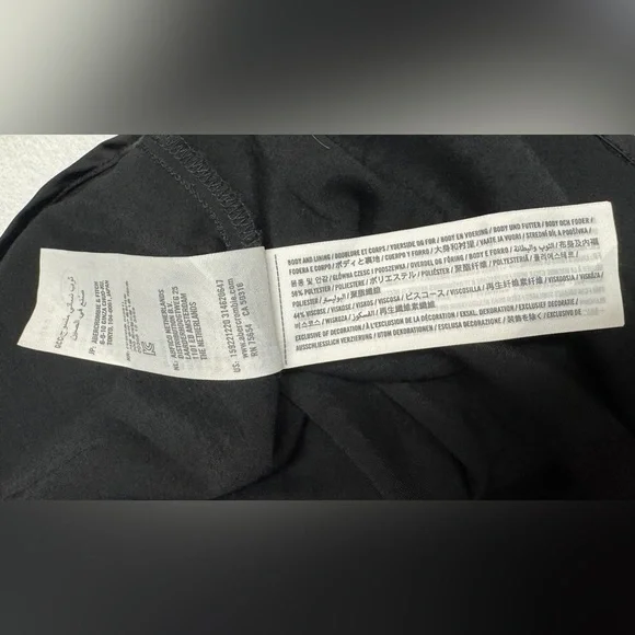 Abercrombie & Fitch Black Satin Cowl Back Slip Dress with Sexy Low Back, Size SP - Picture 11 of 12